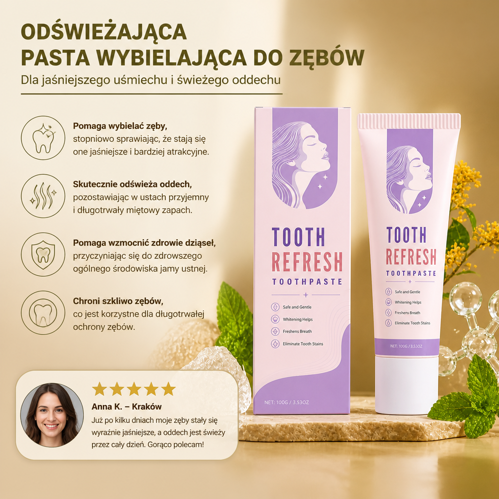 Odświeżająca Pasta Wybielająca Do Zębów – Dla Jaśniejszego Uśmiechu I Świeżego Oddechu