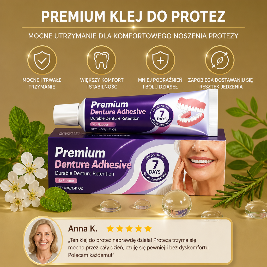 Premium Klej Do Protez – Mocne Utrzymanie Dla Komfortowego Noszenia Protezy