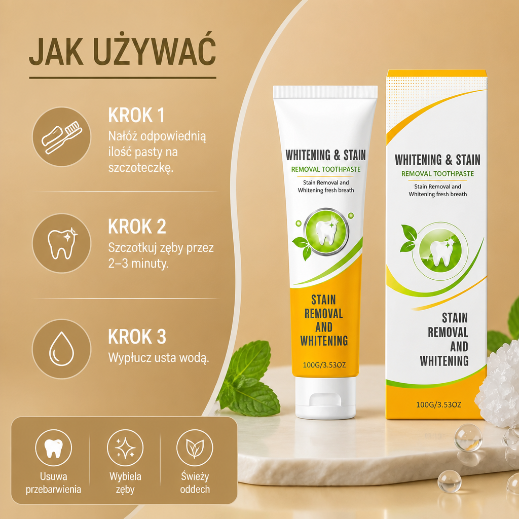 Pasta Wybielająca Do Zębów – Delikatne Usuwanie Przebarwień Dla Świeżego Uśmiechu
