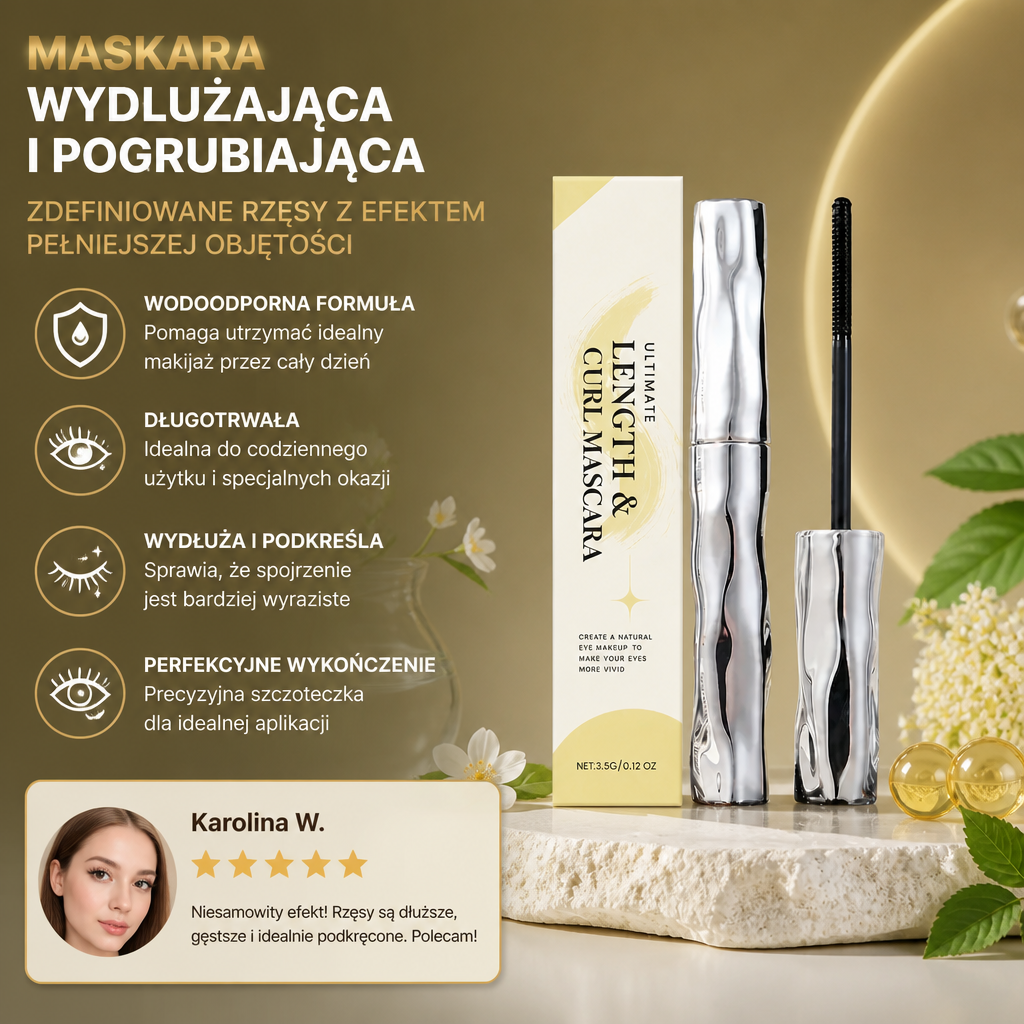 Maskara Wydłużająca I Pogrubiająca – Zdefiniowane Rzęsy Z Efektem Pełniejszej Objętości