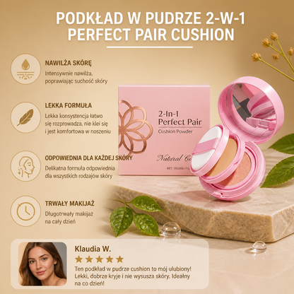 2-W-1 Podkład W Pudrze Cushion – Lekka Formuła Z Gładkim Matowym Wykończeniem