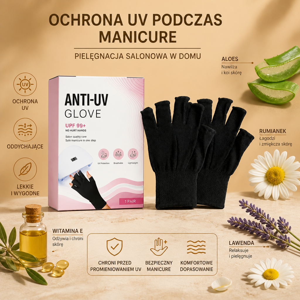 Rękawiczki Do Manicure Z Ochroną UV – Elastyczne Nakładki Na Palce Do Pielęgnacji Paznokci