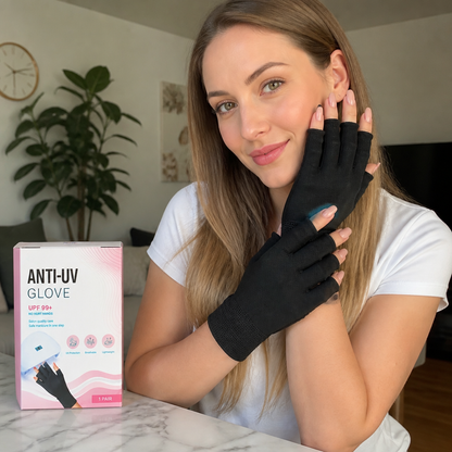 Rękawiczki Do Manicure Z Ochroną UV – Elastyczne Nakładki Na Palce Do Pielęgnacji Paznokci
