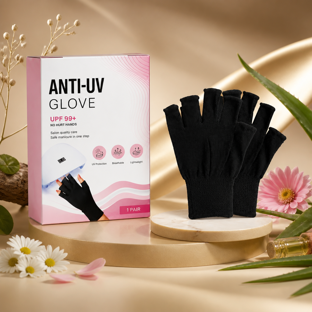 Rękawiczki Do Manicure Z Ochroną UV – Elastyczne Nakładki Na Palce Do Pielęgnacji Paznokci