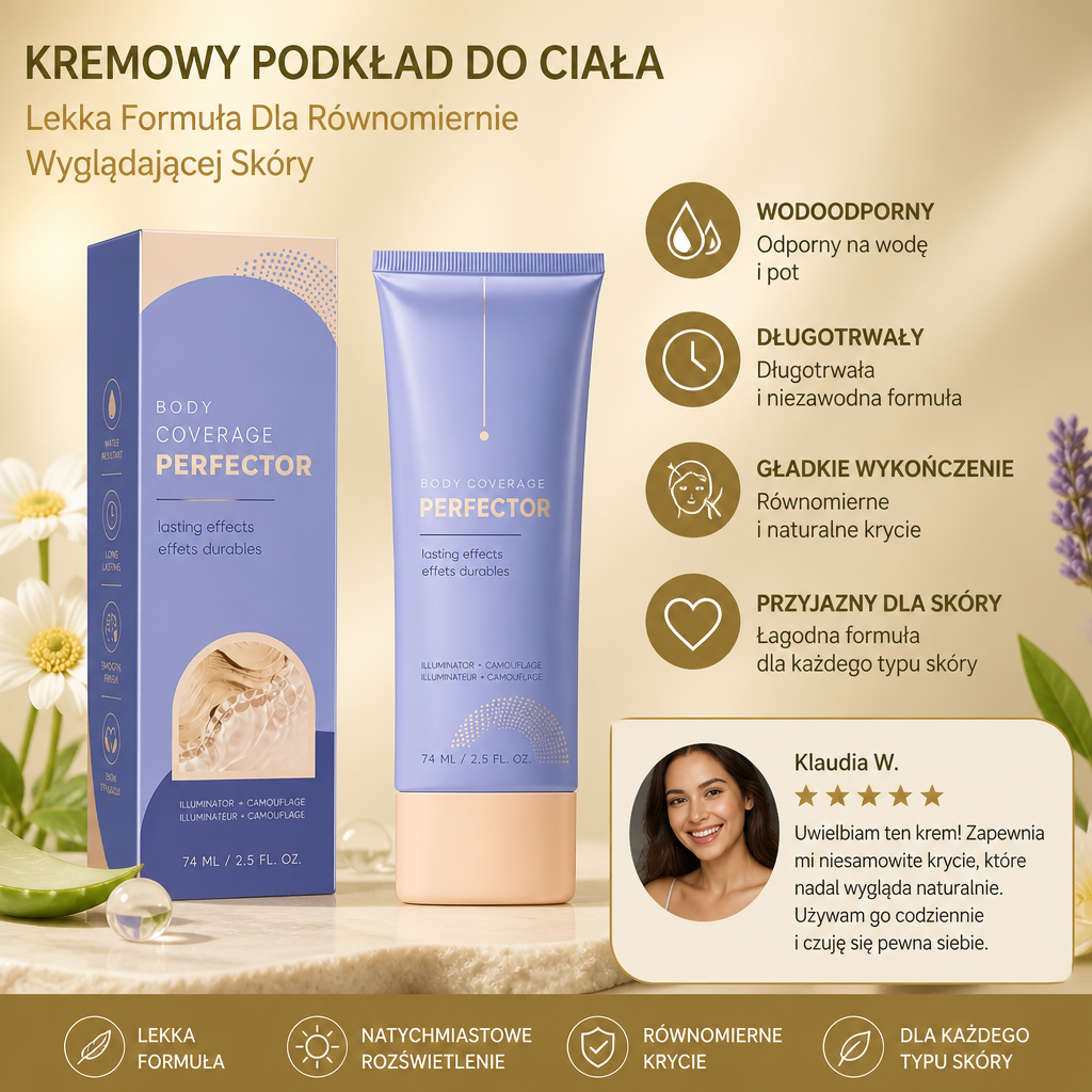 Kremowy Podkład Do Ciała – Lekka Formuła Dla Równomiernie Wyglądającej Skóry