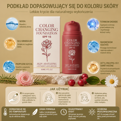 Podkład Dopasowujący Się Do Koloru Skóry – Lekkie Krycie Dla Naturalnego Wykończenia