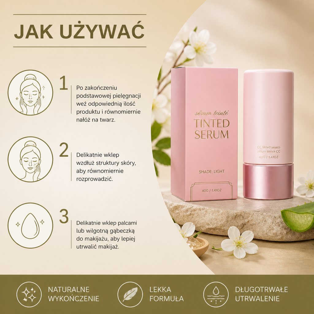 Koloryzujące Serum – Lekka Formuła Kryjąca Dla Gładkiego Naturalnego Blasku