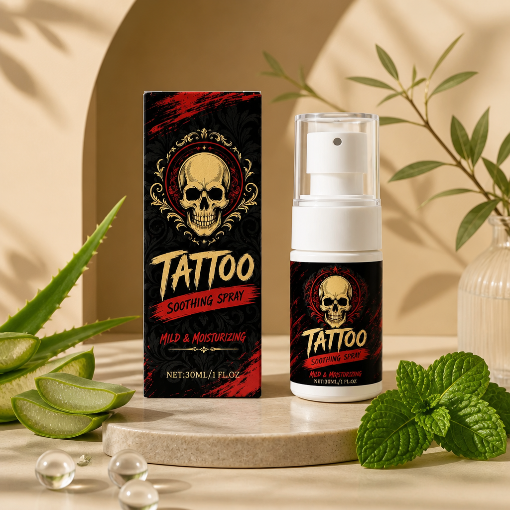 Kojący Spray Do Tatuażu – Delikatna Formuła Pielęgnacyjna Dla Wytatuowanej Skóry