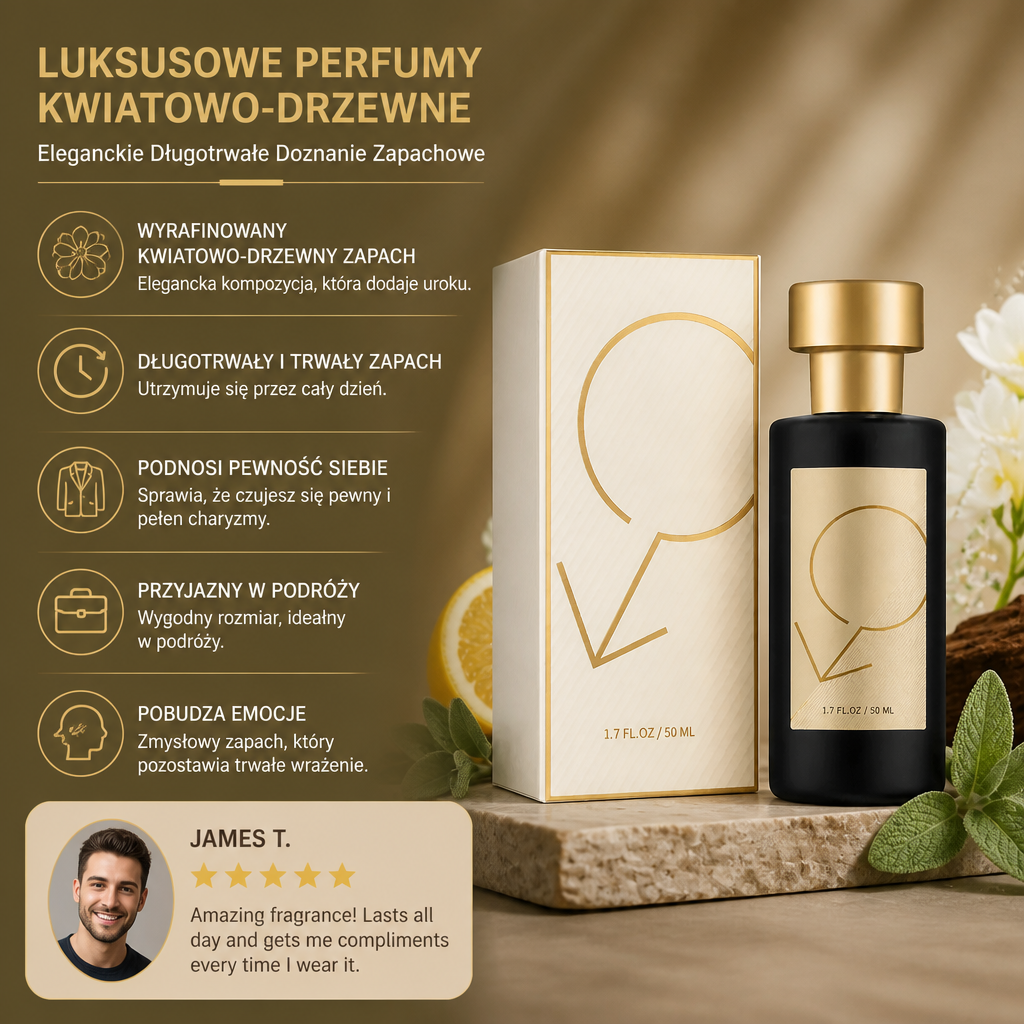 Luksusowe Perfumy Kwiatowo-Drzewne – Eleganckie Długotrwałe Doznanie Zapachowe