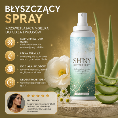 Błyszczący Spray Z Brokatem – Rozświetlająca Mgiełka Do Ciała I Włosów