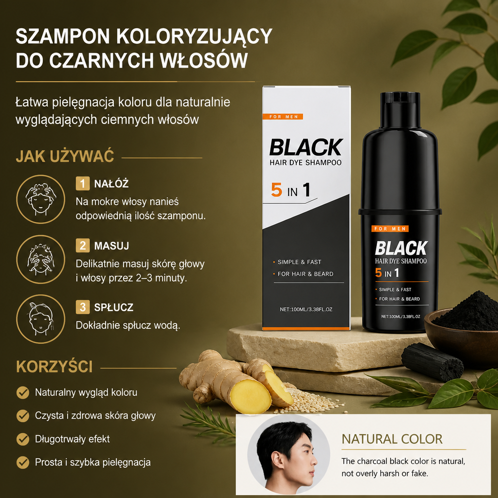 Szampon Koloryzujący Do Czarnych Włosów – Łatwa Pielęgnacja Koloru Dla Naturalnie Wyglądających Ciemnych Włosów