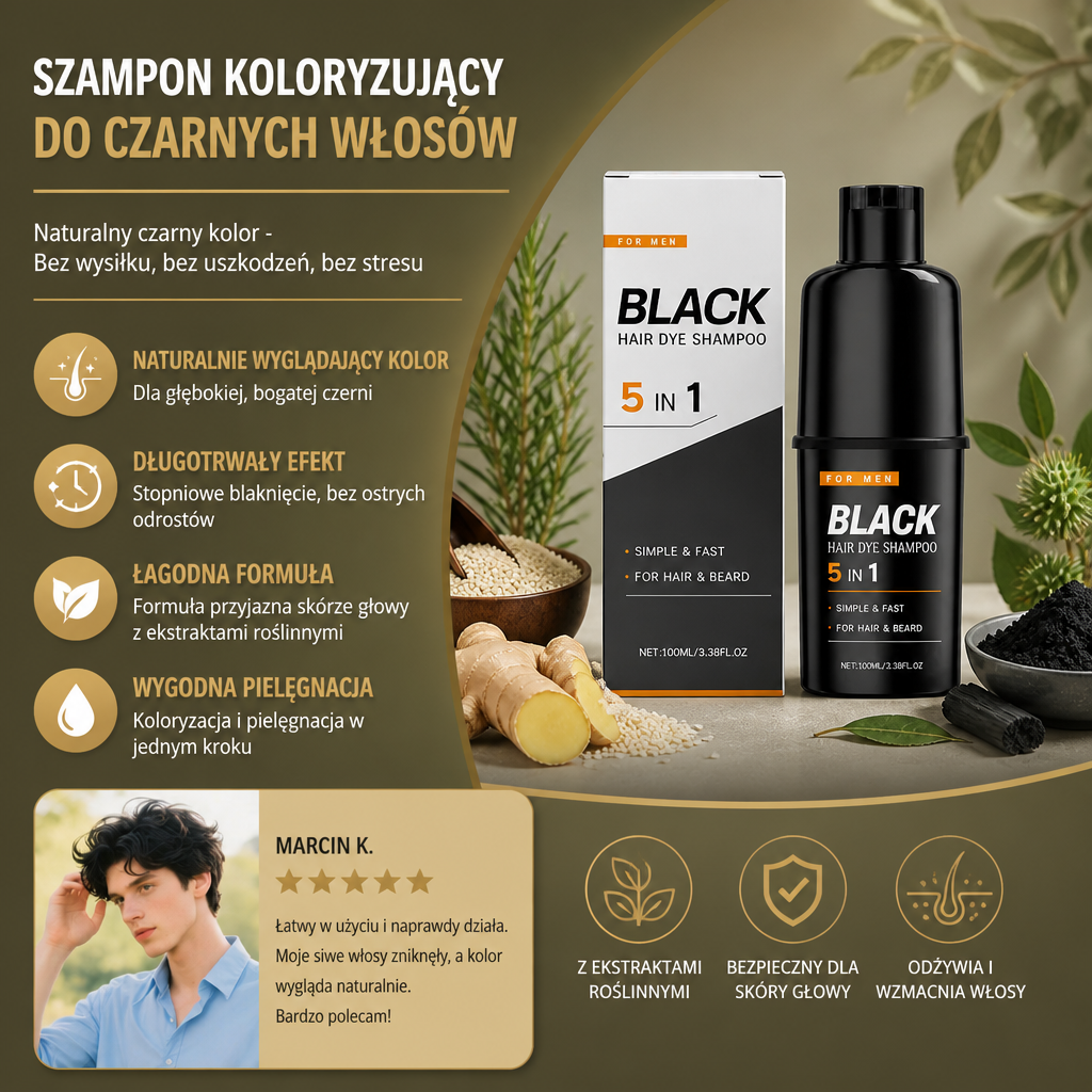 Szampon Koloryzujący Do Czarnych Włosów – Łatwa Pielęgnacja Koloru Dla Naturalnie Wyglądających Ciemnych Włosów
