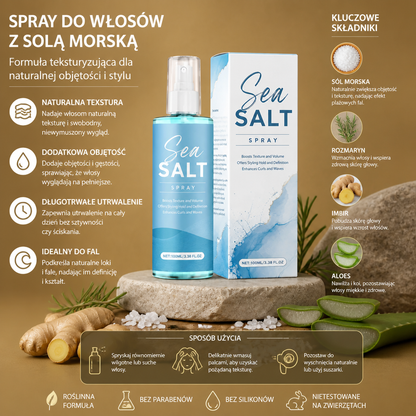 Spray Do Włosów Z Solą Morską – Teksturująca Formuła Dla Naturalnej Objętości I Stylizacji