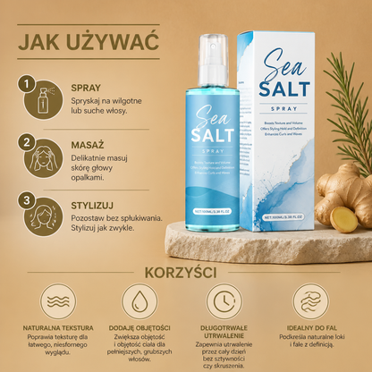 Spray Do Włosów Z Solą Morską – Teksturująca Formuła Dla Naturalnej Objętości I Stylizacji