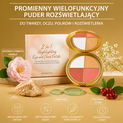 Promienny Wielofunkcyjny Puder Rozświetlający Do Twarzy, Oczu, Polików I Rozświetlenia