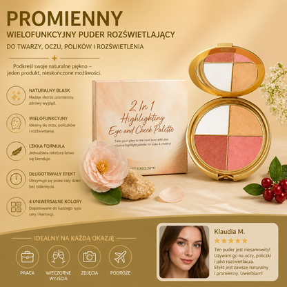 Promienny Wielofunkcyjny Puder Rozświetlający Do Twarzy, Oczu, Polików I Rozświetlenia