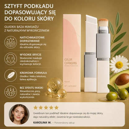 Sztyft Podkładu Dopasowujący Się Do Koloru Skóry – Gładka Baza Makijażu Z Naturalnym Wykończeniem