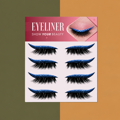 Naklejki Do Brokatu Z Efektem Kociego Oka – Łatwy Błyszczący Akcent Makijażu Oczu