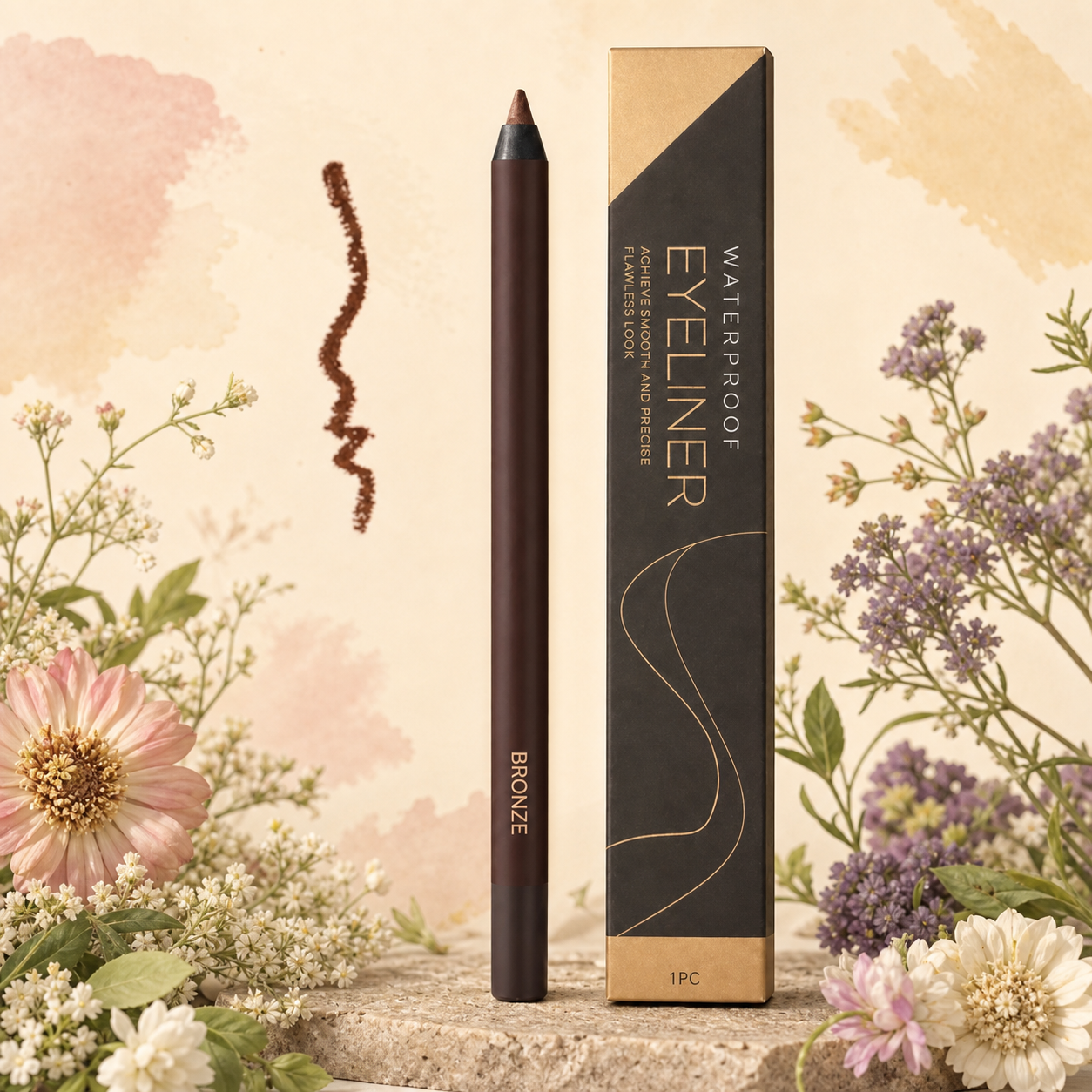 Wodoodporny Brokatowy Eyeliner Żelowy – Długotrwały Kolor Odporny Na Rozmazywanie