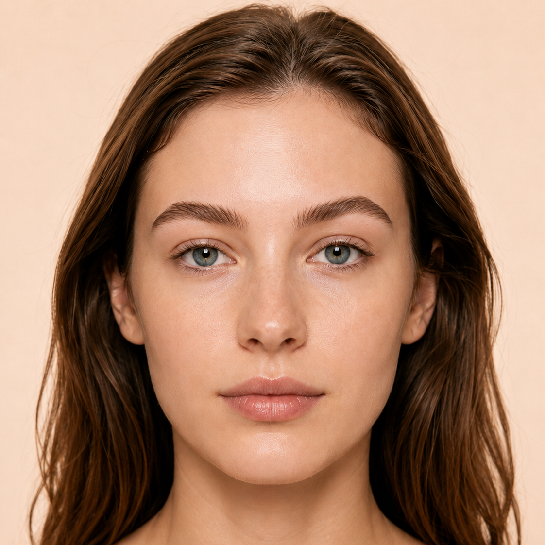 Brows after using the Polska Uroda 4-tip waterproof eyebrow pen — natural, defined hair strokes