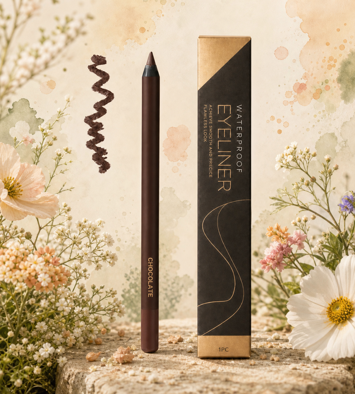 Wodoodporny Brokatowy Eyeliner Żelowy – Długotrwały Kolor Odporny Na Rozmazywanie