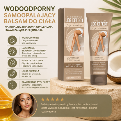 Wodoodporny samoopalający balsam do ciała – naturalna, brązowa opalenizna i nawilżająca pielęgnacja