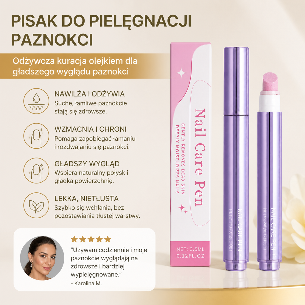 Pisak do pielęgnacji paznokci – odżywcza kuracja olejkiem dla gładszego wyglądu paznokci