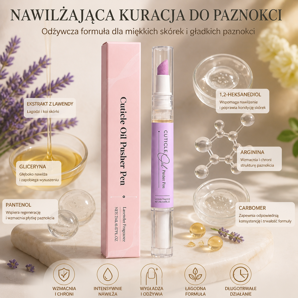 Nawilżająca kuracja do paznokci – odżywcza formuła dla miękkich skórek i gładkich paznokci