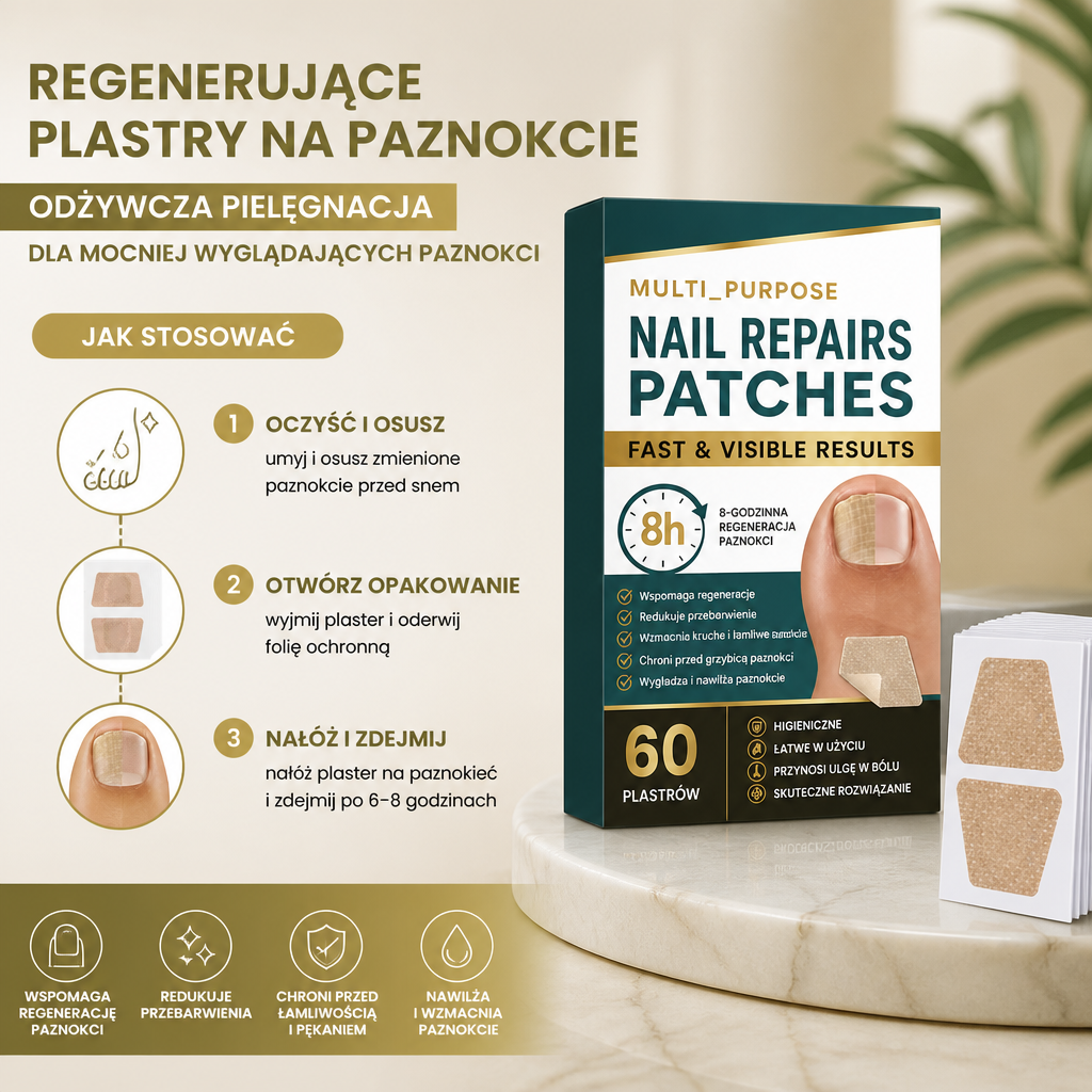 Regenerujące plastry na paznokcie – odżywcza pielęgnacja dla mocniej wyglądających paznokci