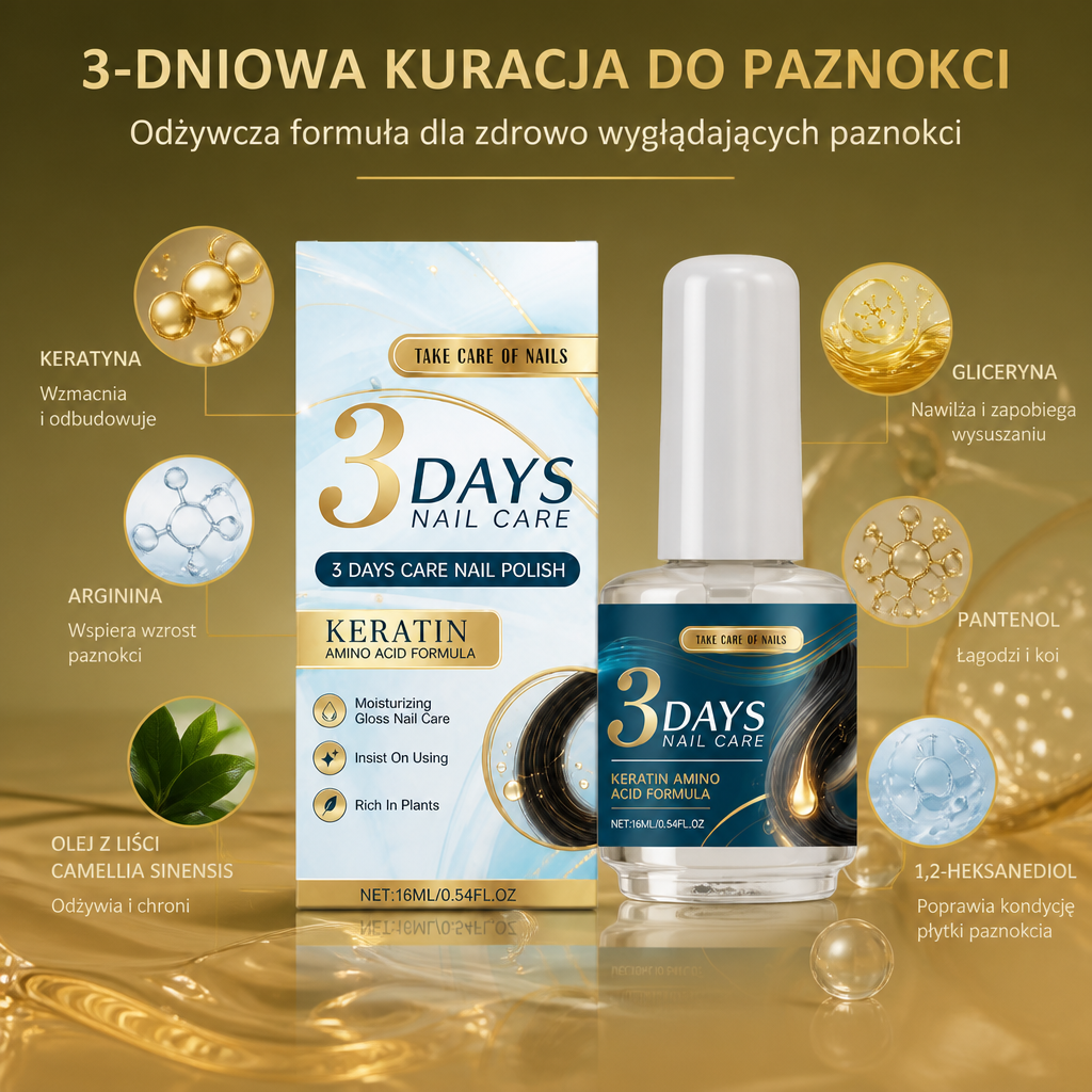 3-dniowa kuracja do paznokci – odżywcza formuła dla zdrowo wyglądających paznokci