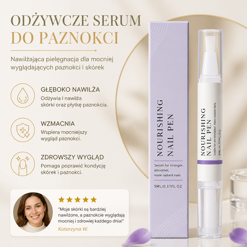 Odżywcze serum do paznokci w pisaku – nawilżająca pielęgnacja dla mocniej wyglądających paznokci i skórek