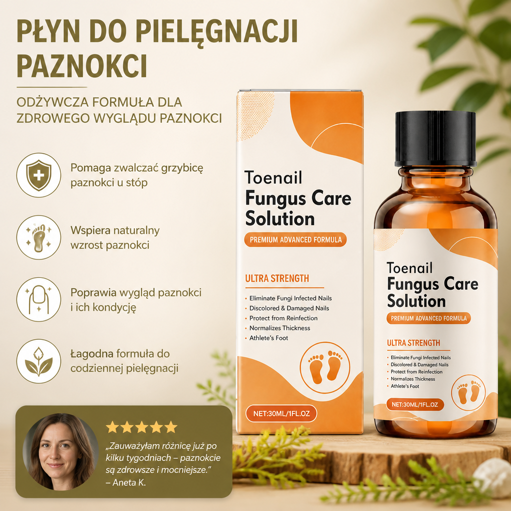 Płyn do pielęgnacji paznokci – odżywcza formuła dla zdrowego wyglądu paznokci u stóp