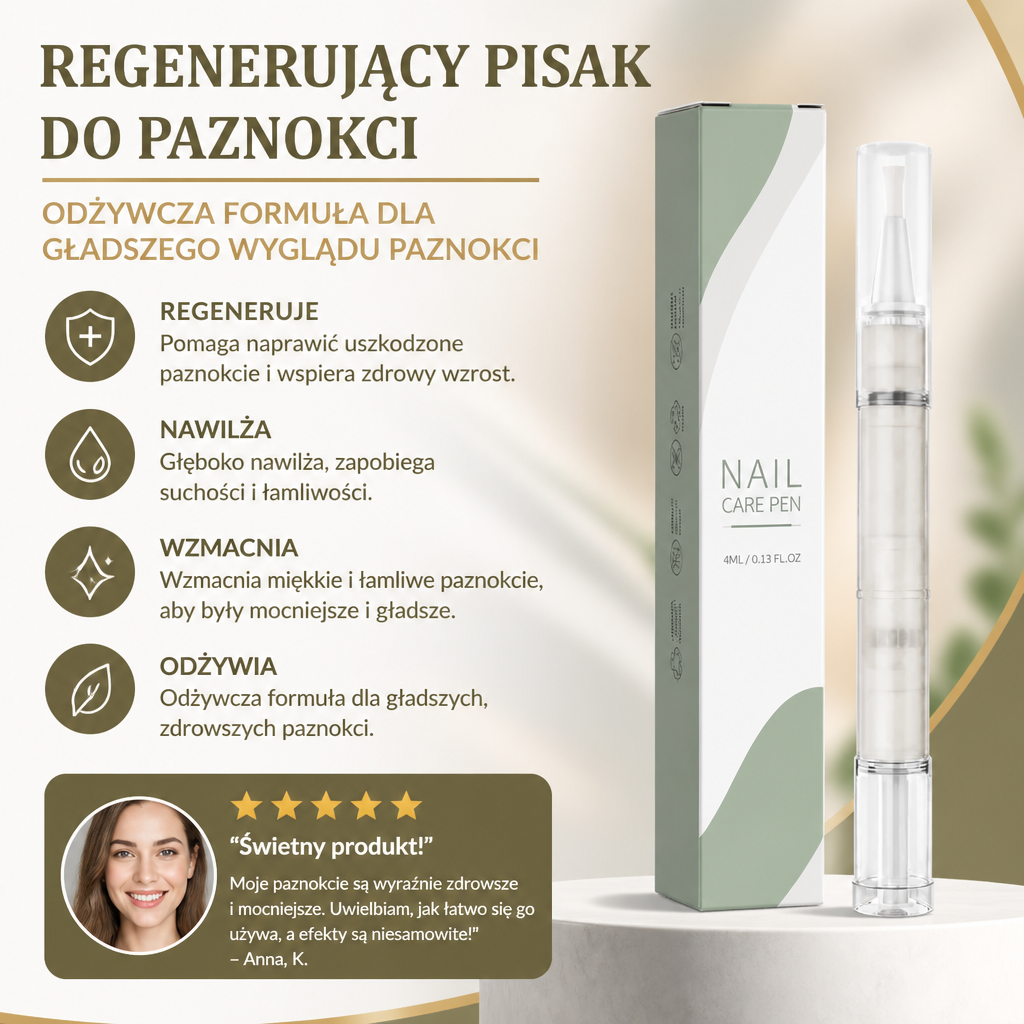 Regenerujący pisak do paznokci – odżywcza formuła dla gładszego wyglądu paznokci