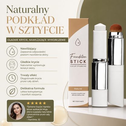 Naturalny podkład w sztyfcie – gładkie krycie z nawilżającym wykończeniem