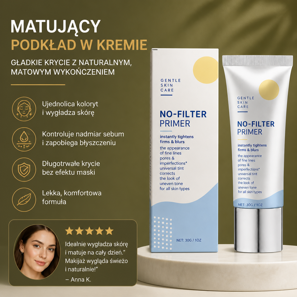 Matujący podkład w kremie – gładkie krycie z naturalnym, matowym wykończeniem