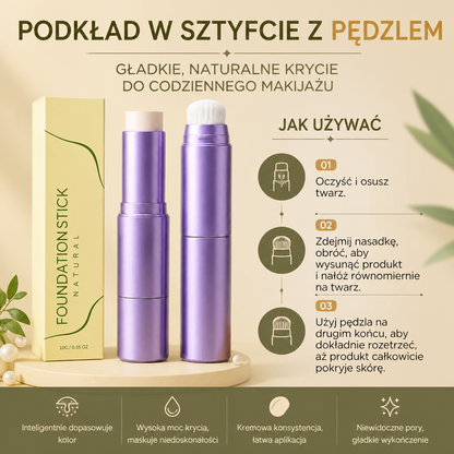 Podkład w sztyfcie z pędzlem – gładkie, naturalne krycie do codziennego makijażu
