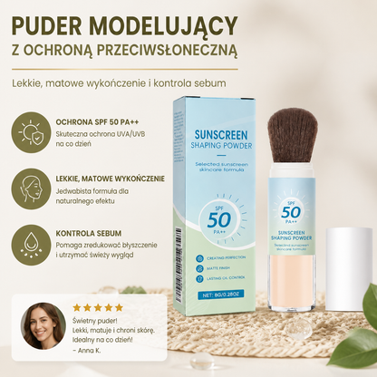 Puder modelujący z ochroną przeciwsłoneczną – lekkie, matowe wykończenie i kontrola sebum