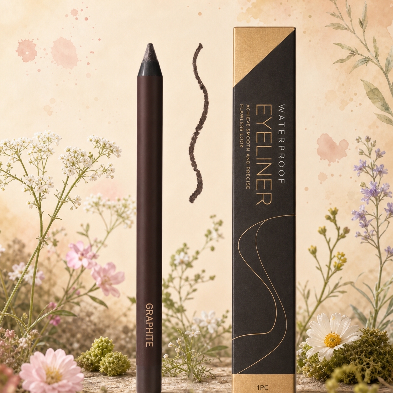 Wodoodporny Brokatowy Eyeliner Żelowy – Długotrwały Kolor Odporny Na Rozmazywanie