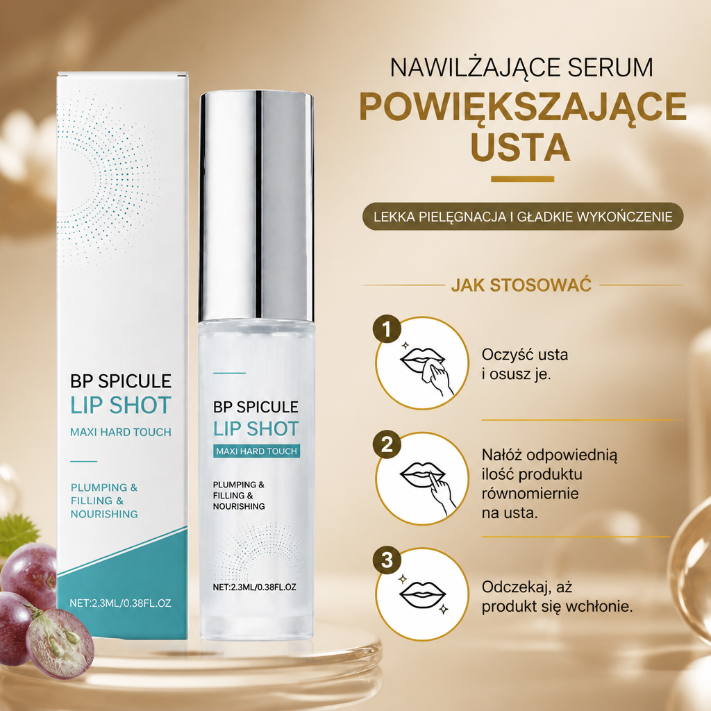 Nawilżające Serum Powiększające Usta – Lekka Pielęgnacja i Gładkie Wykończenie