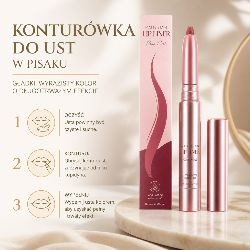 Konturówka Do Ust W Pisaku – Gładki, Wyrazisty Kolor O Długotrwałym Efekcie