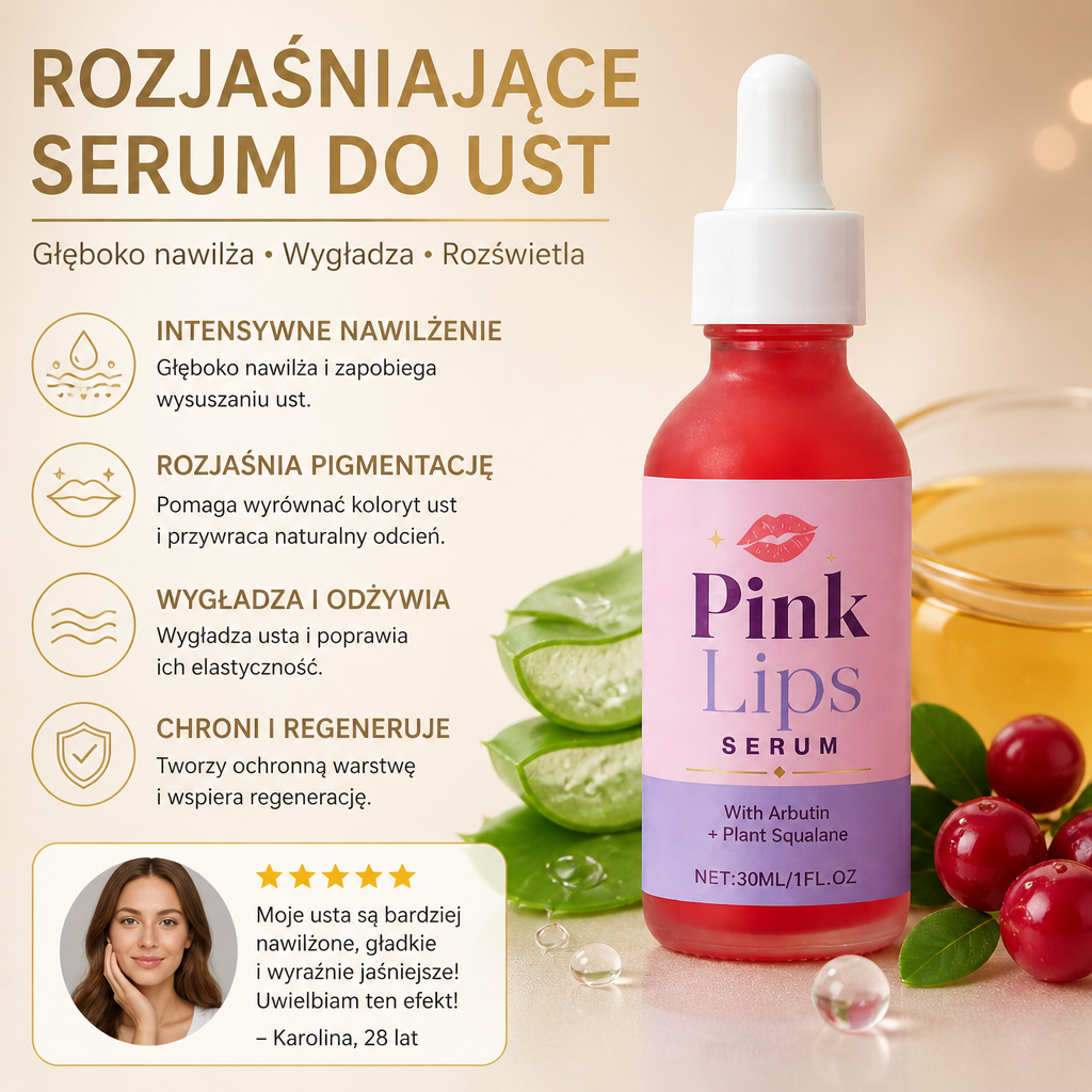 Rozjaśniające Serum Do Ust – Głębokie Nawilżenie Dla Miękkich, Gładkich Ust