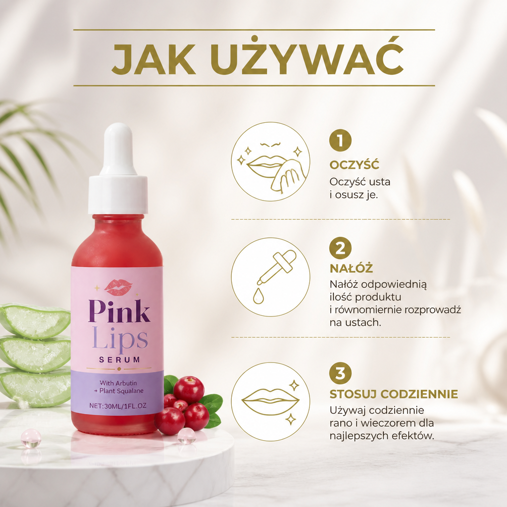 Rozjaśniające Serum Do Ust – Głębokie Nawilżenie Dla Miękkich, Gładkich Ust