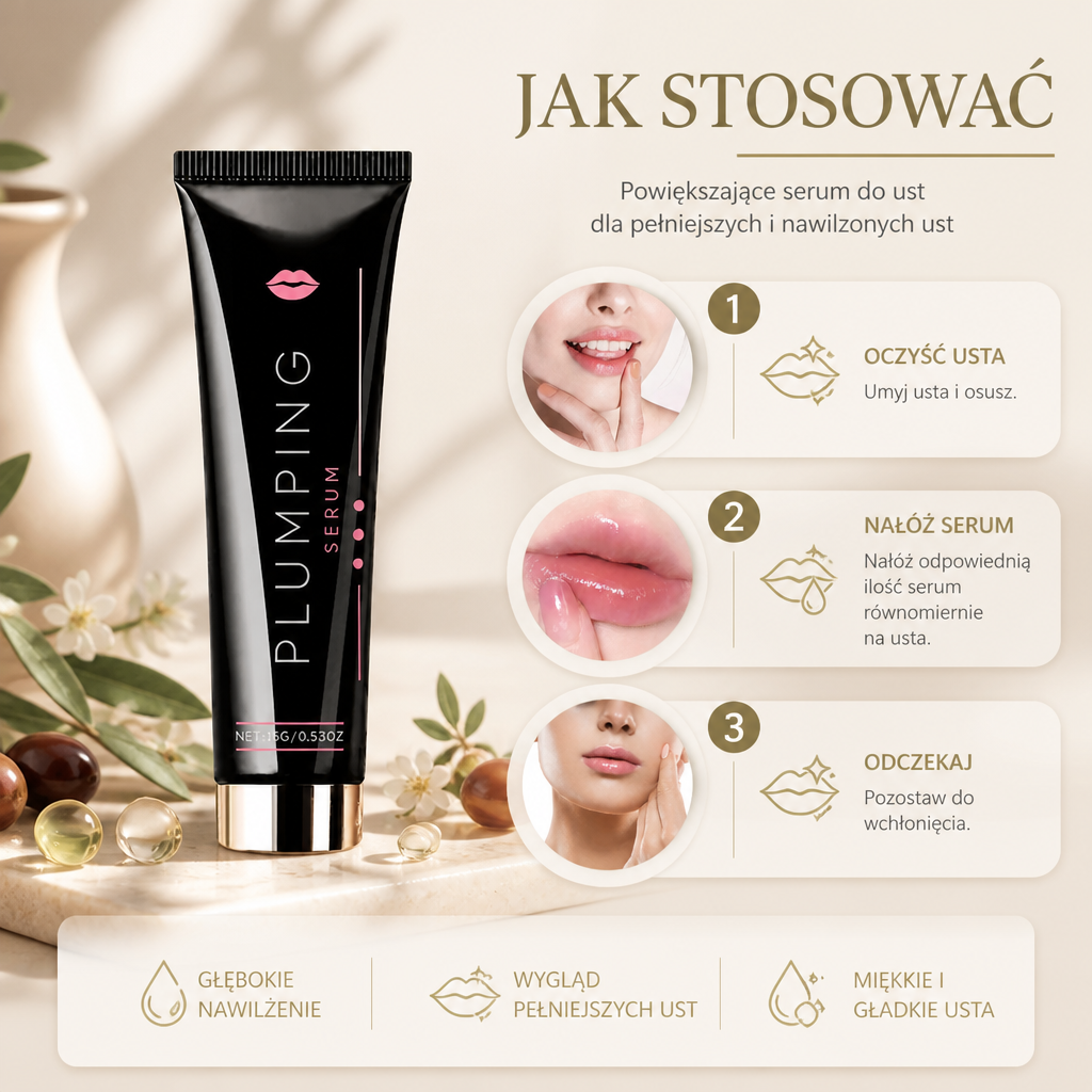 Powiększające Serum Do Ust – Lekka Pielęgnacja Nawilżająca Dla Miękkich I Pełniej Wyglądających Ust