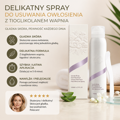 Delikatny Spray Do Usuwania Owłosienia Z Tioglikolanem Wapnia Dla Gładkiej Skóry