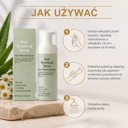 Spray Do Usuwania Owłosienia Z Tioglikolanem Wapnia Dla Gładkiej Pielęgnacji Skóry