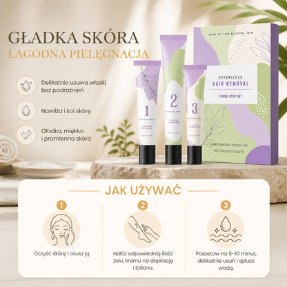 Nawilżający Zestaw Kremów Do Usuwania Owłosienia – Pielęgnacja Gładkiej Skóry Z Łagodzącą Formułą