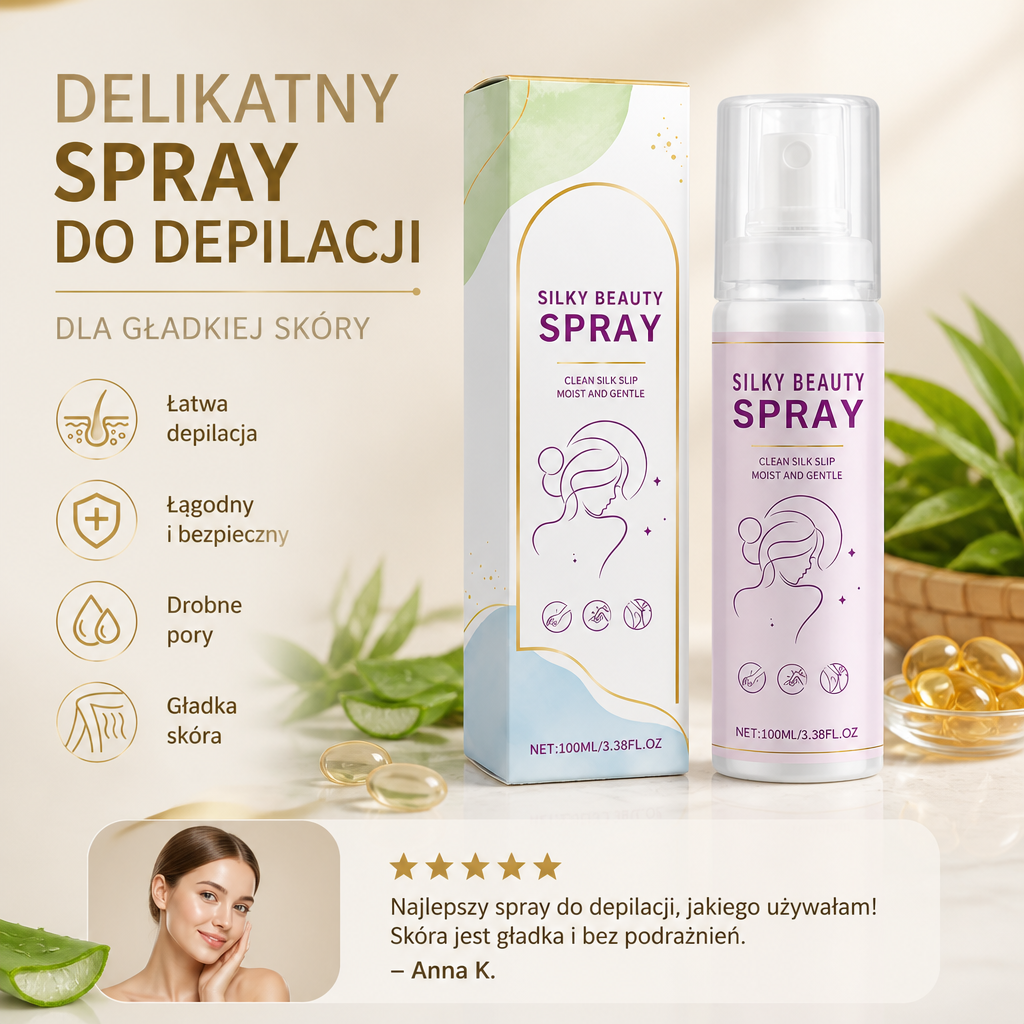 Delikatny Spray Do Depilacji Z Aloesem Dla Gładkiej Skóry