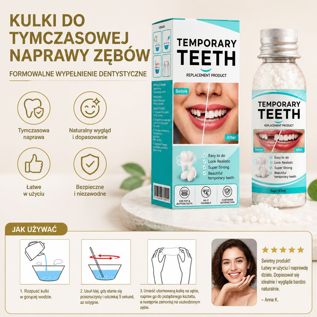 Kulki Do Tymczasowej Naprawy Zębów – Formowalne Wypełnienie Dentystyczne