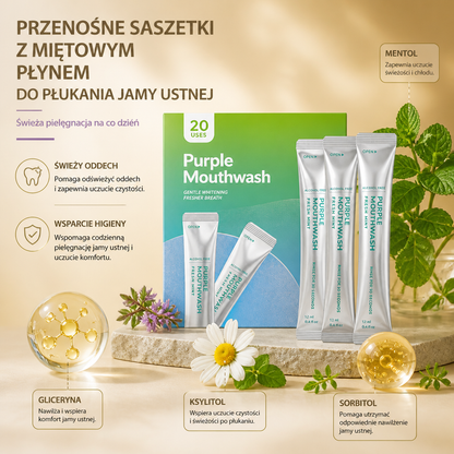 Przenośne Saszetki Z Miętowym Płynem Do Płukania Jamy Ustnej – Świeża Pielęgnacja Na Co Dzień