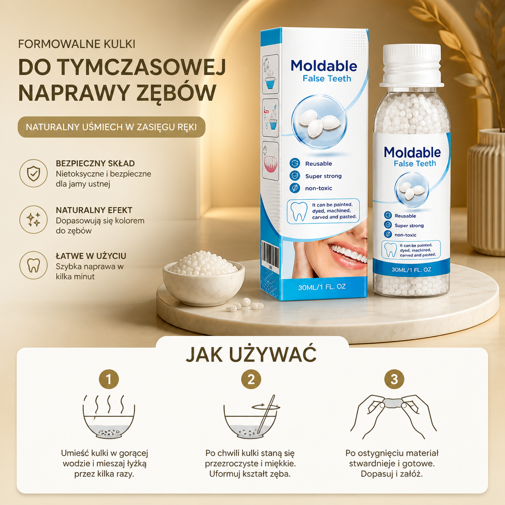 Kulki Do Tymczasowej Naprawy Zębów – Formowalne Rozwiązanie Dla Naturalnego Uśmiechu